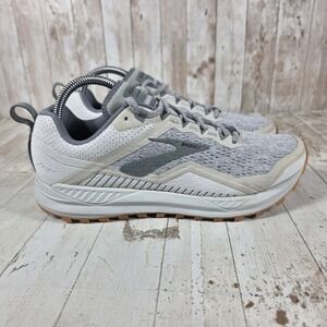 Brooks Cascadia 14 Womens Trail Running Shoes Gray White Gum 1203041B137 Size 9